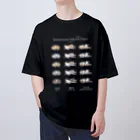 BowWoof Shopの【前面】こいぬシェルティ無防備な白文字系 Oversized T-Shirt