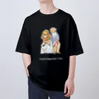 矢高あおいの【Prairie dog lover×Art】ロココスタイル（文字白） Oversized T-Shirt