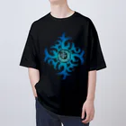 あさやのトライバル太陽を懐く月 Oversized T-Shirt