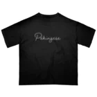 ペキニーズくらぶ（SUZURI支店）の「Pekingese」ロゴ オーバーサイズTシャツ