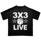 sports_tower スポーツタワーの3x3・白・スリーエックススリー・3人制バスケ・Tシャツ・アイテム・グッズ・ストリートバスケ・バスケットボール・スピーディーなバスケ・1試合10分間の21点ノックアウト・スポーツ・有望 オーバーサイズTシャツ