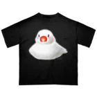 石丸沙織のおすわりポチャ白文鳥ちゃん オーバーサイズTシャツ