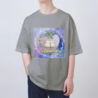 crystal-koaraのふわふわシマエナガ【Lavender】 オーバーサイズTシャツ