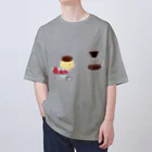 mifの物想いプリンネ🍮☕️ オーバーサイズTシャツ