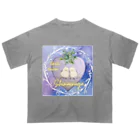 crystal-koaraのふわふわシマエナガ【Lavender】 オーバーサイズTシャツ