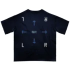 Udonkoの指針整体（青文字）Left Right tee パート2 オーバーサイズTシャツ