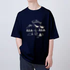 kiki25のクマ親子のキャンプ オーバーサイズTシャツ