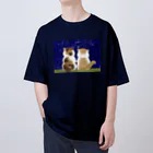 coeur.yu（クードットユー）の猫と星空 Oversized T-Shirt