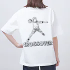 空の下のボーラーのクロスオーバー(線画) オーバーサイズTシャツ