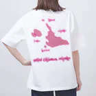 ハロー! オキナワの宮古島地図　ピンク [Hello!Okinawa]  Oversized T-Shirt