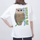 LalaHangeulのHORNED OWL (ミミズク)　バックプリント オーバーサイズTシャツ