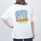 Beautiful Earthの海ゴミに悩むアザラシ3兄弟 オーバーサイズTシャツ