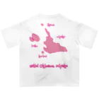 ハロー! オキナワの宮古島地図　ピンク [Hello!Okinawa]  Oversized T-Shirt