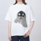 【ホラー専門店】ジルショップの可愛い＊おばけ犬＊写真アート＊チワワ オーバーサイズTシャツ