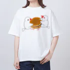 Lily bird（リリーバード）のどら焼きと文鳥ず オーバーサイズTシャツ