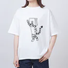 neconos Goodsのふくろねこ（ねこかもいぬかも） オーバーサイズTシャツ