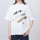 トコロコムギの絵の具にゃんこ Oversized T-Shirt