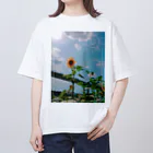 』Always Keep Sunshine in your heart🌻の『太陽🌞と北風』 Oversized T-Shirt