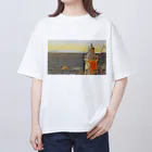 jun-hoshiの海を見守る灯台 Oversized T-Shirt