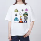 のんつ屋の三角のものを交互に言うゲーム オーバーサイズTシャツ