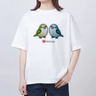 Cody the LovebirdのChubby Bird 仲良しオキナインコ Oversized T-Shirt