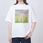 家の中の蛙 SUZURI店／森本の緩やかと穏やかは違う（正方形） オーバーサイズTシャツ