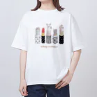 トコロコムギのときめき☆リップスティックにゃんこ Oversized T-Shirt