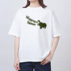 キッズモード某の吠えるヒポポタマス Oversized T-Shirt