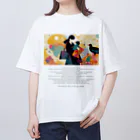 鳥救うSUZURIの『ウチの子になる？』【寄付付き商品】 オーバーサイズTシャツ