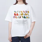 鳥救うSUZURIの『まだなまえのないことりたち』【寄付付き商品】 オーバーサイズTシャツ