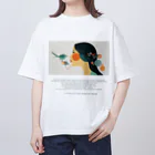 鳥救うSUZURIの『こんなところにオレンジ』【寄付付き商品】 Oversized T-Shirt