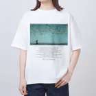 鳥救うSUZURIの『雨の日にまちあわせ』【寄付付き商品】 オーバーサイズTシャツ