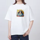 ワンコとにゃんちゃんズのアンブレラシーズー オーバーサイズTシャツ