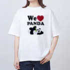 キッズモード某のwe love パンダ オーバーサイズTシャツ