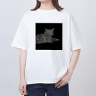 たかはしの店の黒猫のジジ オーバーサイズTシャツ