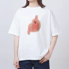 家の中の蛙 SUZURI店／森本の太った胃 Oversized T-Shirt