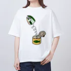 日々好日屋2号店のびっくり鯖缶 Oversized T-Shirt