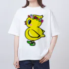 LalaHangeulの花冠ひよ子 オーバーサイズTシャツ