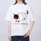 NIKORASU GOのユーモアダジャレネコデザイン「チョココロネッコ」（Tシャツ・パーカー・グッズ・ETC） Oversized T-Shirt