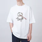 BowWoof Shopの【白柴】かたくなに 拒否しば Oversized T-Shirt