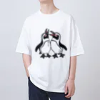 penguininkoの仲良く鳴き交わす🐧🐧 オーバーサイズTシャツ