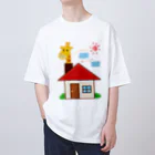 ウチのMEIGENやさんのこっそりキリン飼ってます（文字ありver.） Oversized T-Shirt