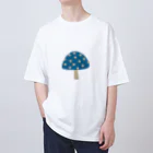 &NancyのきのこTシャツ_Blue Oversized T-Shirt