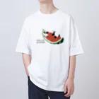 kiki25のゆらゆらスイカとすやすやパンダたち Oversized T-Shirt