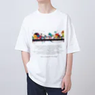 鳥救うSUZURIの『鉄橋わたりどり』【寄付付き商品】 Oversized T-Shirt