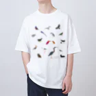 しまのなかまfromIRIOMOTEのしまのなかま鳥類16（正方形展開） オーバーサイズTシャツ