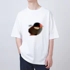 harupink🌸ペット似顔絵illustのおねむな文鳥さん Oversized T-Shirt