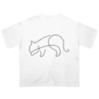 レイにーの忍び歩きシンプル黒猫 オーバーサイズTシャツ