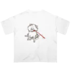 BowWoof Shopの【白柴】かたくなに 拒否しば Oversized T-Shirt