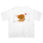 Lily bird（リリーバード）のどら焼きと文鳥ず オーバーサイズTシャツ